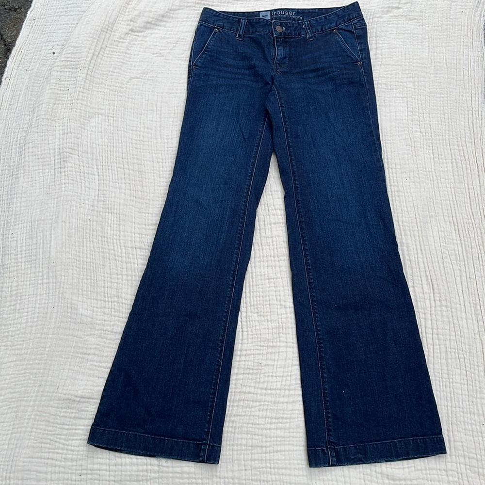 sz 4 Trouser Jean (Fit 3) Dark wash subtle stripe